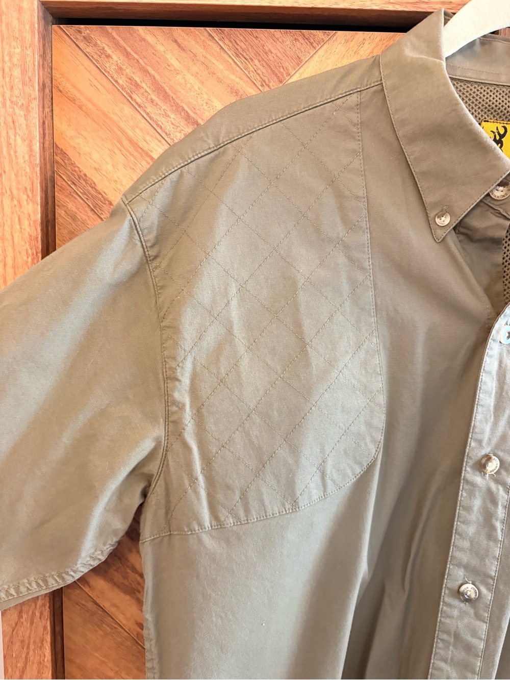 Browning Men's Button-Down Hunting/ Shooting Shirt in Olive Green - Picture 5 of 12